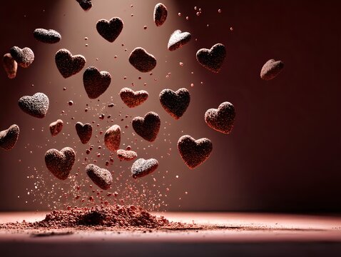 ハートが舞うチョコレート – Floating Chocolate Hearts