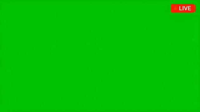 Green Screen Live Broadcast Background with Red Live Indicator.