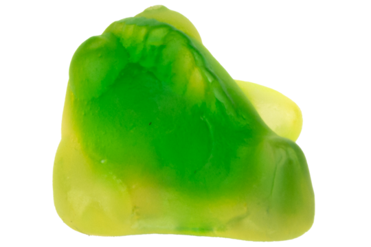 Pile of Green fish Jelly Gummy Candies Isolated on White Background - Powered by Adobe