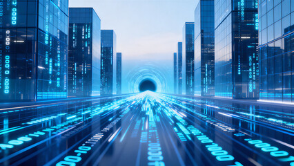 Fototapeta premium The Digital City of the Future