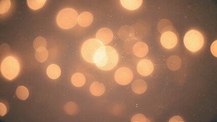 Obraz premium Warm amber cinematic bokeh orbs texture (wide)