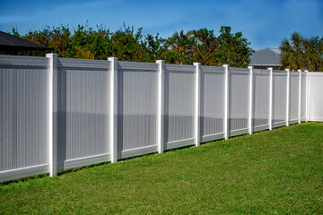 6' High White Vinyl Fence Solid Privacy 