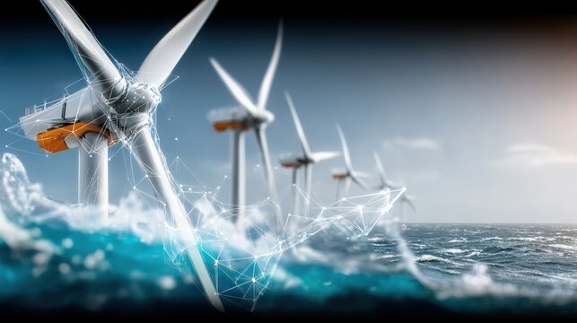 Renewable energy action offshore wind turbines in ocean environment dynamic viewpoint of sustainable technology