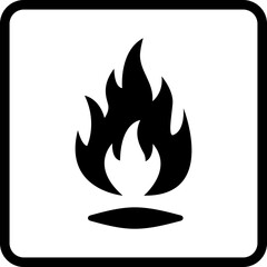 Flammable icon illustration
