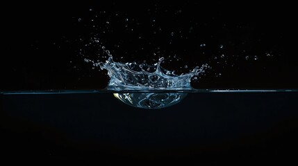 water splash on a black background