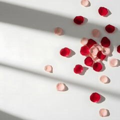 White and Rose Petals Background