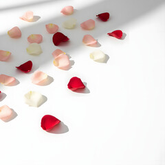 White and Rose Petals Background