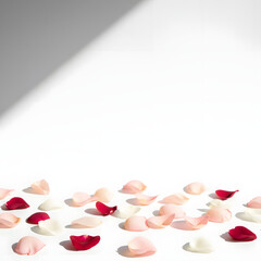 White and Rose Petals Background