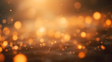 Warm cinematic bokeh texture with amber-orange light orbs