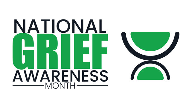 National Grief Awareness Month Support Illustration design templet