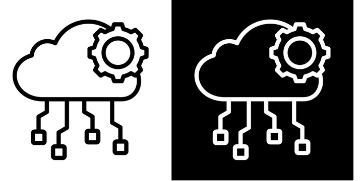 Cloud Computing Icon Set Multiple Style Collection