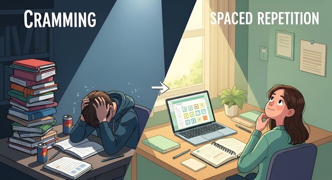 Comparing Cramming vs Spaced Repetition Study Methods with Stressed and Relaxed Students
