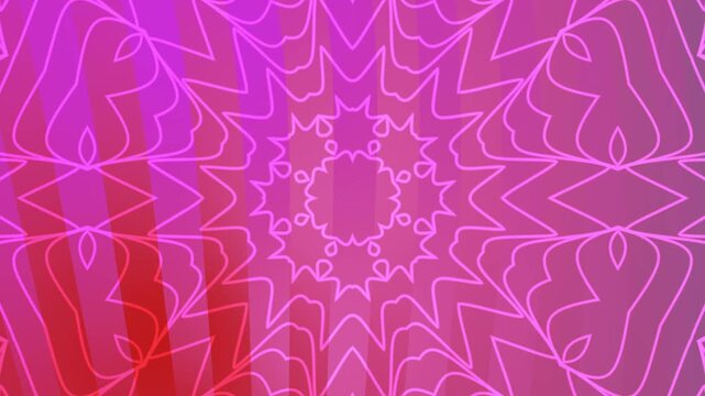 kaleidoscope overlay pink mandala pattern abstract design with a complex structure perfect for mindfulness products, spiritual content, and decorative material.