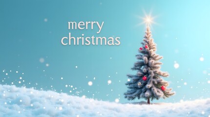 Celebrate the joyous Christmas season with this festive Christmas tree and falling snow background