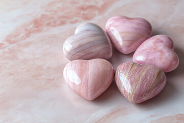 Pink stone hearts romantic gift minimal art photography