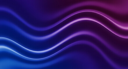 Obraz premium Elegant and modern digital wave design with glowing neon lines in blue and purple hues