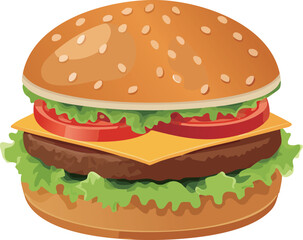 Delicious Burger Vector
