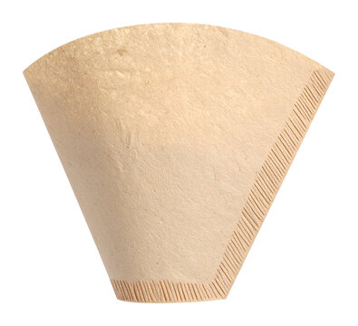 Coffee paper filter isolated object