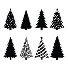 Christmas tree silhouette collection