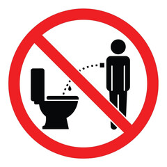 No urinating outside toilet