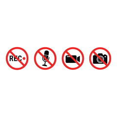 No recording signs