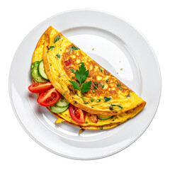 delicious Omelette isolated on white transparent background