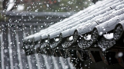 Severe rainstorm damages roof tiles, emphasizing importance of prompt maintenance and repairs