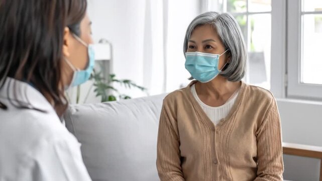 Doctor consulting patient.