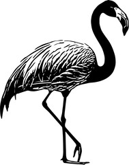 silhouette of a flamingo svg