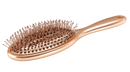  Premium wooden hairbrush with soft natural bristles for gentle , scalp massage, and hair care isolated on white background