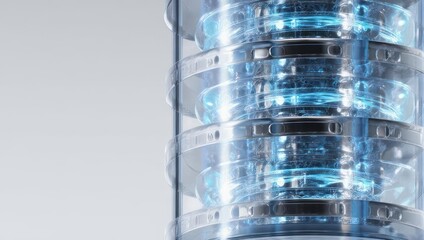 Abstract blue and white futuristic technology background.