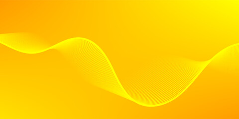 Soft Gold Smoke Gradient Transparent Wave Background. Colorful Flowing Wavy Lines isolated on yellow background. abstract wavy line background.