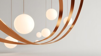 Elegant light fixtures enhance modern decor in minimalist setting soft ambiance creative design