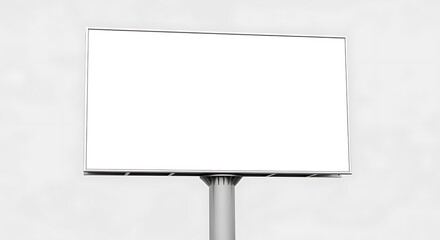 Obraz premium Blank billboard for advertisement isolated on white background mockup background image