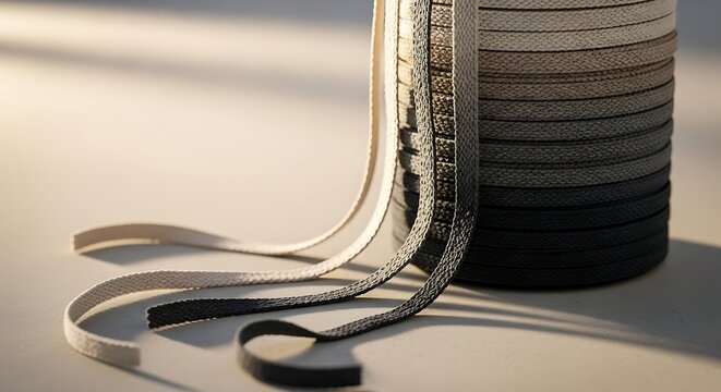 Film reel with film strip unspooling, cinematic history and storytelling.