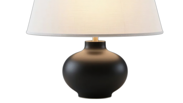 Classic electric table lamp with stylish shade for home interior decor and night lighting