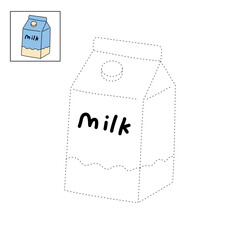 Package of milk coloring page for kids