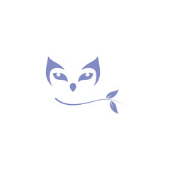 The owl vector logo illustration.