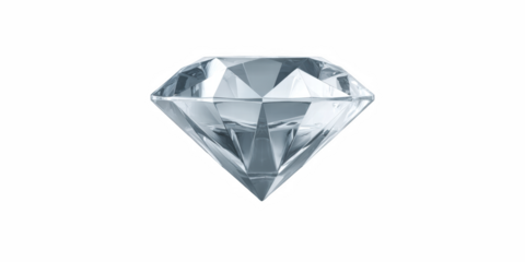 Sparkling light round brilliant cut diamond with shadow. 3D rendering illustration isolated on black background.