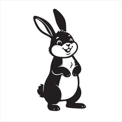Happy Rabbit vector in white backgrount