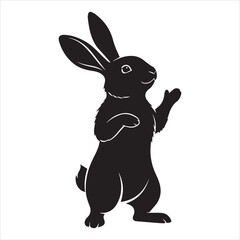 Obraz premium A Rabbit Silhouette vector