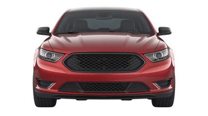 Striking crimson sedan showcasing modern automotive engineering