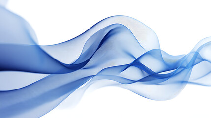 Serene blue fabric waves gracefully flowing, perfect for adding a touch of elegance and tranquility to your next project or design, conveying peace and calmness