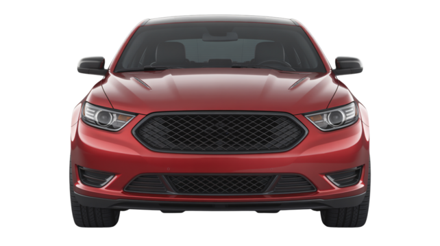 Striking crimson sedan showcasing modern automotive engineering