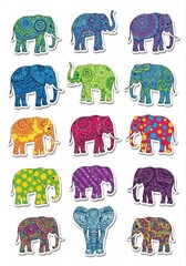 Fun and Decorative Elephants Showcasing Diverse Designs