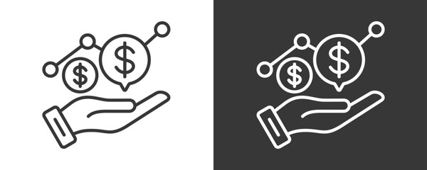 Revenue Icon Set Vector Collection Isolated In Black And White