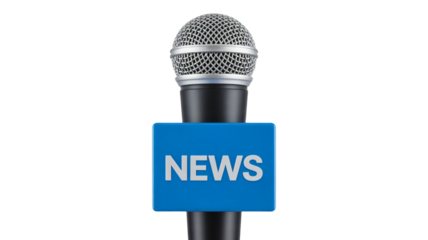 Microphone ready to broadcast the latest breaking news updates