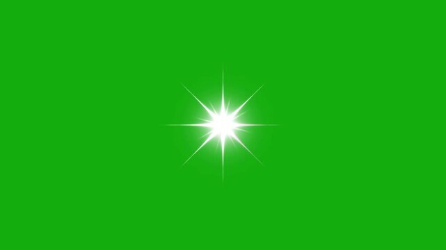 Sparkling stars Shine animation.Shimmering ligh,magic flash or glitter motion explosion animated effect. glowing line trails and glitter dust motion effect on green screen for 4K video 