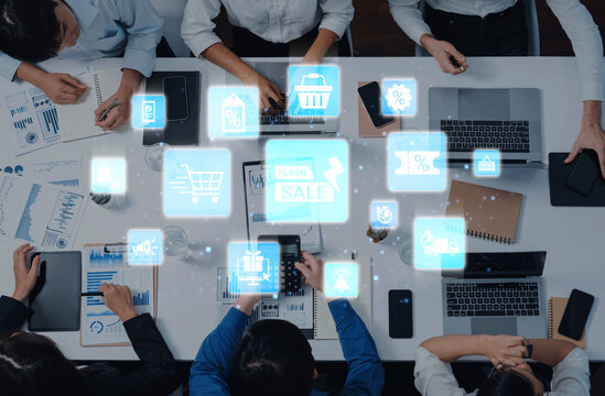 Flash sale icons show ecommerce, flash sale discount, and digital promotion. Flash sale drives customer shopping, flash sale marketing, and conversion growth. Entice