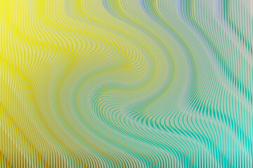 Illustration of abstract background with yellow and blue gradient and wavy lines pattern